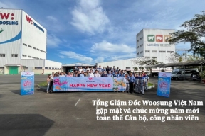 Tổng Giám Đốc Woosung Việt Nam gặp mặt và chúc mừng năm mới toàn thể Cán bộ, công nhân viên