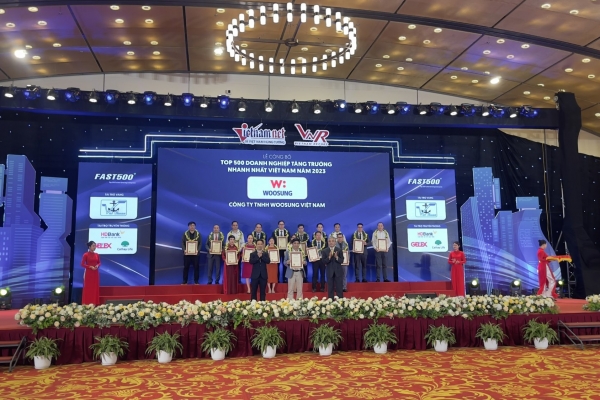 Woosung Việt Nam tiếp tục lọt Top 500 doanh nghiệp tăng trưởng nhanh nhất Việt Nam