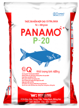 P-20: Thức ăn hỗn hợp dành cho cá tra, cá basa.