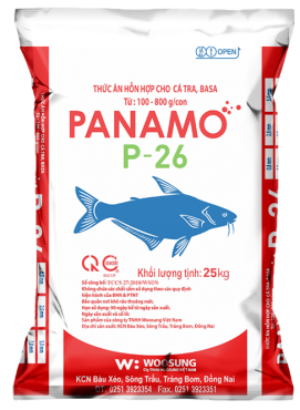 P-26: Thức ăn hỗn hợp dành cho cá tra, cá basa.
