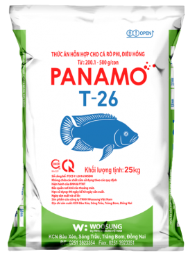 T-26: Thức ăn hỗn hợp dành cá Điêu hồng.